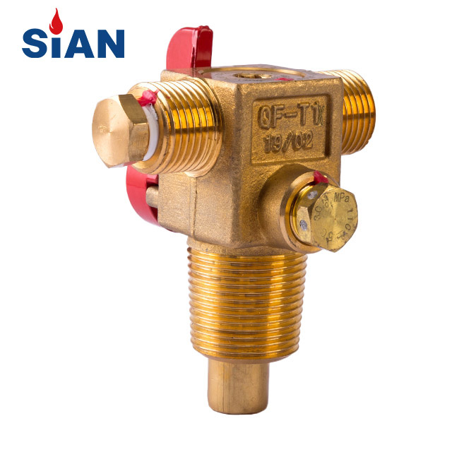 中国宁波富华工厂 SiAN 品牌可靠黄铜 CNG 气瓶阀 QF-T1X